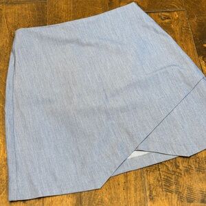 BCBGMaxAzria Light Blue Asymmetrical Skirt